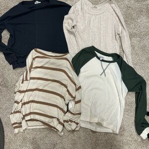 Casual Long Sleeve Tops Set